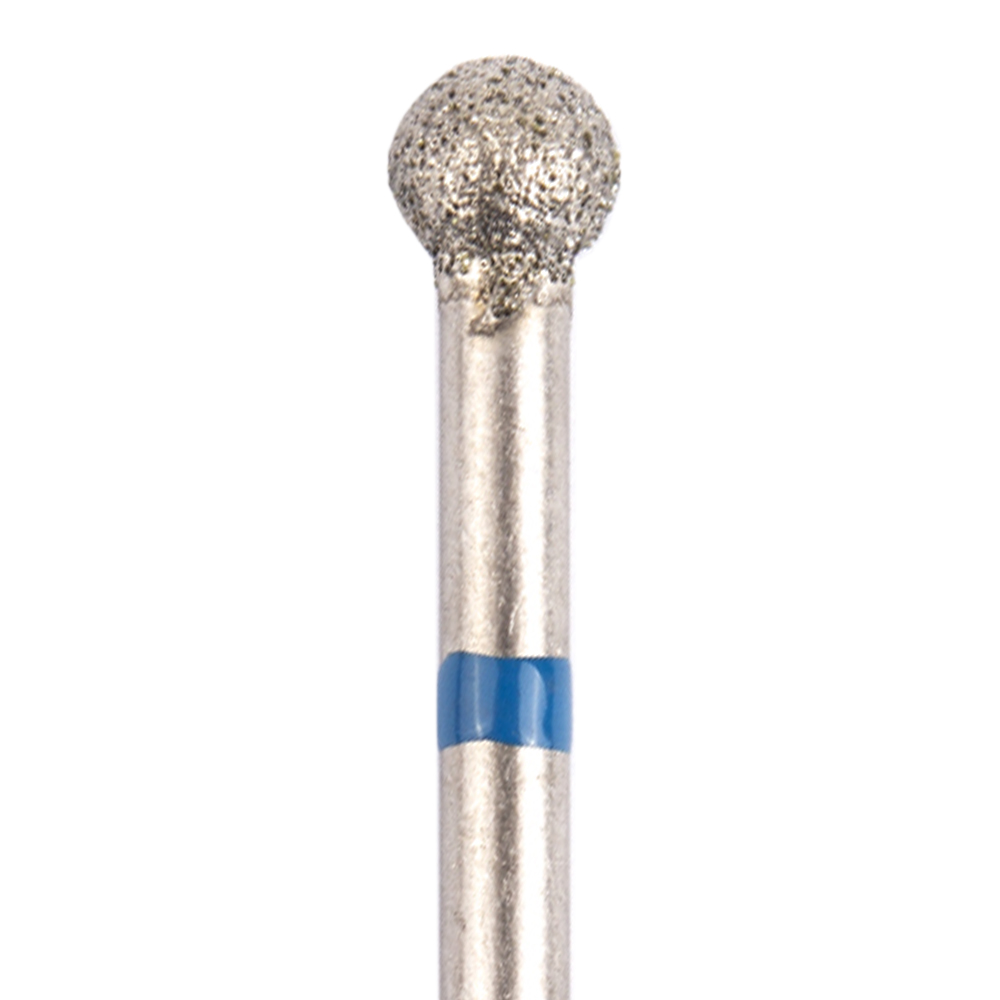 Бор алмазный "Шар". зернистость: средняя, насечка: синяя, диаметр 5,0 мм